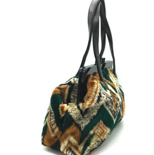 Load image into Gallery viewer, Vintage 70s large Chenille Carpet Bag, Overnight, Weekend, Work Bag w/Lucite Frame and by Weymouth American(WA) Made in UK-Vintage Handbag, Large Handbag-Brand Spanking Vintage