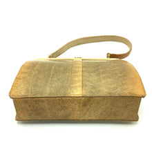 Load image into Gallery viewer, Vintage Handbag In Pale Gold/Cream/Brown/Grey Monitor Lizard Skin In Classic Design From Mappin & Webb-Vintage Handbag, Exotic Skins-Brand Spanking Vintage