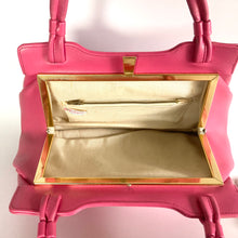 Load image into Gallery viewer, Vintage 60s/70s Large Faux Leather Fucshia Pink Dolly Bag by Essell Made In England-Vintage Handbag, Dolly Bag-Brand Spanking Vintage
