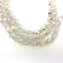 Load image into Gallery viewer, Fabulous Triple Strand Vintage 50s Aurora Borealis Crystal Necklace-Accessories, For Her-Brand Spanking Vintage