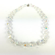 Load image into Gallery viewer, Vintage 50s Aurora Borealis Crystal Glass Bead Necklace with Silvertone Clasp-Accessories, For Her-Brand Spanking Vintage