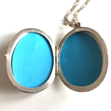 Load image into Gallery viewer, Large Sterling Silver Engraved Locket with Dainty 24" Silver Chain-Accessories, For Her-Brand Spanking Vintage