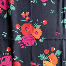 Load image into Gallery viewer, Vintage 1982 Liberty Large Collier Campbell Varuna Wool Shawl/Wrap Multicolour on Black-Scarves-Brand Spanking Vintage