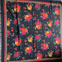 Load image into Gallery viewer, Vintage 1982 Liberty Large Collier Campbell Varuna Wool Shawl/Wrap Multicolour on Black-Scarves-Brand Spanking Vintage