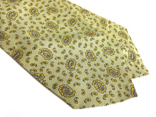 Load image into Gallery viewer, Vintage 50s Silky Paisley Design Cravat in Pistachio Green by Sammy Made in England-Accessories, For Him-Brand Spanking Vintage