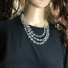 Load image into Gallery viewer, Fabulous Triple Stand Vintage 50s Aurora Borealis Crystal Necklace Adjustable Length-Accessories, For Her-Brand Spanking Vintage