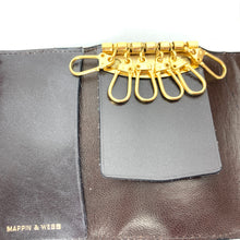 Load image into Gallery viewer, Vintage New and Unused Mappin & Webb Brown Leather Faux Crocodile Key Wallet MW logo-Accessories, For Her-Brand Spanking Vintage