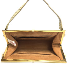 Load image into Gallery viewer, Vintage 50s 60s Large Lizard Skin Handbag in Buttercream by Jane Shilton Made in England-Vintage Handbag, Exotic Skins-Brand Spanking Vintage