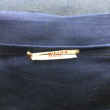 Load image into Gallery viewer, Vintage 60s Large Boxy Navy Raffia Handbag with Gilt Postman&#39;s Lock-Vintage Handbag, Large Handbag-Brand Spanking Vintage
