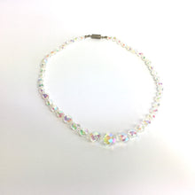 Load image into Gallery viewer, Vintage 50s Aurora Borealis Graduated Crystal Glass Bead Necklace with Silvertone Screw Clasp-Accessories, For Her-Brand Spanking Vintage

