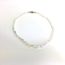 Load image into Gallery viewer, Vintage 50s Aurora Borealis Graduated Crystal Glass Bead Necklace with Silvertone Screw Clasp-Accessories, For Her-Brand Spanking Vintage
