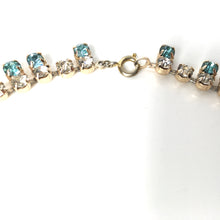 Load image into Gallery viewer, Vintage 50s/60s Diamante and Turquoise Crystal Necklace-Accessories, For Her-Brand Spanking Vintage
