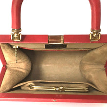 Load image into Gallery viewer, Vintage 50s/60s Lipstick Red Patent Leather Handbag Coin Purse By Riviera-Vintage Handbag, Top Handle Bag-Brand Spanking Vintage