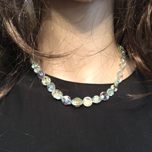 Load image into Gallery viewer, Vintage 50s Aurora Borealis Graduated Crystal Glass Bead Necklace with Crystal and Silvertone Clasp-Accessories, For Her-Brand Spanking Vintage
