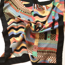 Load image into Gallery viewer, Vintage Liberty of London 60s/70s Large Silk Scarf in Collier Campbell Bauhaus, Rare Collectable, Made in England-Scarves-Brand Spanking Vintage