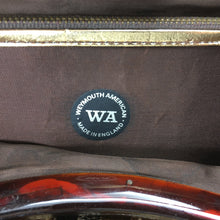 Load image into Gallery viewer, Vintage 70s Large Weymouth American Chenille Mary Poppins Lucite Round Handle Carpet Bag, Tote/Overnight/Work Bag-Vintage Handbag, Large Handbag-Brand Spanking Vintage