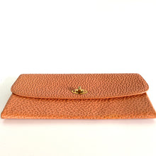 Load image into Gallery viewer, Vintage 50s Burnt Orange Leather Faux Pigskin Clutch Bag By Freedex-Vintage Handbag, Clutch Bag-Brand Spanking Vintage