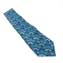 Load image into Gallery viewer, Vintage Tana Lawn Cotton Tie by Liberty of London in Art Nouveau Design Blues/Green/Grey/Ivory-Accessories, For Him-Brand Spanking Vintage
