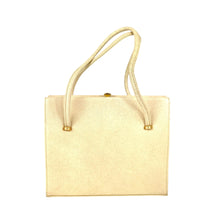 Load image into Gallery viewer, Vintage 60s/70s Buttercream Luxan Leather Small Dainty Twin Handle Handbag By Waldybag-Vintage Handbag, Kelly Bag-Brand Spanking Vintage