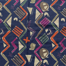 Load image into Gallery viewer, Vintage 80s Windsmoor Large Varuna Wool Shawl /Wrap in Purple/Navy, Orange Green and Taupe Made in Britain, Blue, Green And Beige-Scarves-Brand Spanking Vintage