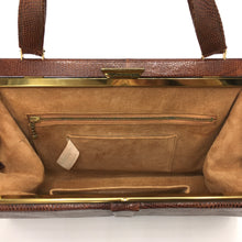 Load image into Gallery viewer, Vintage Marquessa 1950s Chocolate Lizard Skin Classic Ladylike Bag w/ Suede Lining-Vintage Handbag, Exotic Skins-Brand Spanking Vintage
