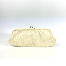 Load image into Gallery viewer, Vintage 50s/60s Small Cream/Ivory Dainty Leather Faux Pigskin Clutch Bag-Vintage Handbag, Clutch Bag-Brand Spanking Vintage
