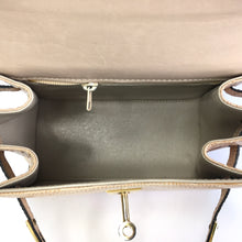 Load image into Gallery viewer, Vintage 90s Mini Mappin & Webb Lizard Skin Birkin Style Cross Body Handbag Shoulder Bag in Nude-Vintage Handbag, Exotic Skins-Brand Spanking Vintage