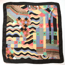 Load image into Gallery viewer, Vintage Liberty of London 60s/70s Large Silk Scarf in Collier Campbell Bauhaus, Rare Collectable, Made in England-Scarves-Brand Spanking Vintage