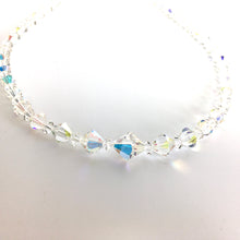 Load image into Gallery viewer, Vintage 50s Aurora Borealis Graduated Crystal Glass Diamond Bead Necklace with Gilt Clasp-Accessories, For Her-Brand Spanking Vintage
