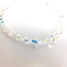 Load image into Gallery viewer, Vintage 50s Aurora Borealis Graduated Crystal Glass Diamond Bead Necklace with Gilt Clasp-Accessories, For Her-Brand Spanking Vintage