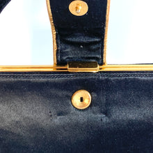 Load image into Gallery viewer, Vintage 50s/60s Luxurious Black And Gold Silk Waldybag Evening/Occasion Bag w/ Fixed Silk Coin Purse-Vintage Handbag, Evening Bag-Brand Spanking Vintage