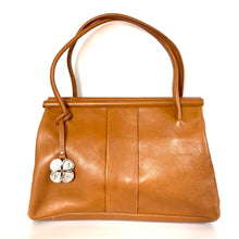 Load image into Gallery viewer, Vintage Very Large 90s Light Tan Leather Tote bag, Overnight, Weekend Bag-Vintage Handbag, Large Handbag-Brand Spanking Vintage