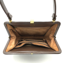 Load image into Gallery viewer, Vintage 50s/60s Lodix Taupe/Mushroom Pearlescent Leather Bag with Matching Purse and Mirror-Vintage Handbag, Kelly Bag-Brand Spanking Vintage