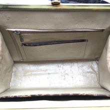 Load image into Gallery viewer, Vintage 50s Milk Chocolate Crocodile Skin Classic Ladylike Bag/ Top Handle Bag w/ Exquisite Clasp, Crocodile Pull Tab And Longer Handle-Vintage Handbag, Exotic Skins-Brand Spanking Vintage