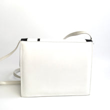 Load image into Gallery viewer, Vintage Swinging 60s/70s Black and White Patent Leather Handbag w/Long Shoulder Strap by Holmes Norwich Made in England-Vintage Handbag, Clutch Bag-Brand Spanking Vintage