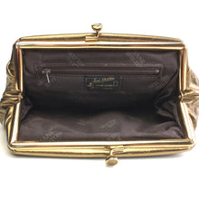 Load image into Gallery viewer, Vintage 80s Bronze/Dark Gold Leather Clutch Bag by Jane Shilton Made in England-Vintage Handbag, Evening Bag-Brand Spanking Vintage