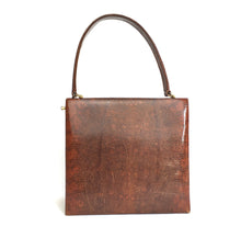 Load image into Gallery viewer, Vintage 50s Beautiful Golden Tan Monitor Lizard Skin Handbag, Top Handle Bag with Rare Side Opening Gilt Clasp-Vintage Handbag, Exotic Skins-Brand Spanking Vintage