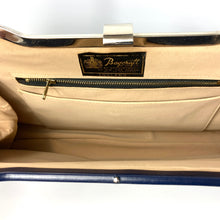 Load image into Gallery viewer, Vintage 50s/50s Large Classic Handbag, Top Handle Bag in Royal Blue w/Chrome Frame by Bagcraft-Vintage Handbag, Kelly Bag-Brand Spanking Vintage