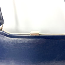 Load image into Gallery viewer, Vintage 50s/50s Large Classic Handbag, Top Handle Bag in Royal Blue w/Chrome Frame by Bagcraft-Vintage Handbag, Kelly Bag-Brand Spanking Vintage