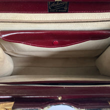 Load image into Gallery viewer, Vintage 70s/80s Ackery Snakeskin And Leather 'Starburst' Design Handbag/Work Bag Burgundy,Black,Grey-Vintage Handbag, Exotic Skins-Brand Spanking Vintage