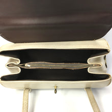 Load image into Gallery viewer, Vintage Large Beige/Cream Weymouth American Faux Leather Handbag w/Umbrella Pocket-Vintage Handbag, Large Handbag-Brand Spanking Vintage