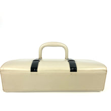 Load image into Gallery viewer, Exquisite Stone Beige Leather/ Black Patent Vintage 50s/60s Classic Handbag w/Matching Coin Purse-Vintage Handbag, Large Handbag-Brand Spanking Vintage