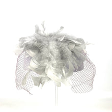 Load image into Gallery viewer, Vintage 50s 60s Pale Lilac Lavender Pill Box Hat w/ Veil / Grey Feathers-Accessories, For Her-Brand Spanking Vintage