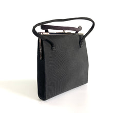 Load image into Gallery viewer, Vintage 60s/70s Black Grosgrain Evening/Occasion Bag w/ Peach Silk Lining + Matching Silk Coin Purse Waldybag-Vintage Handbag, Evening Bag-Brand Spanking Vintage