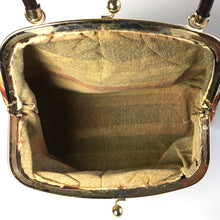 Load image into Gallery viewer, Eye Catching Vintage 70s, Very Large Carpet Bag/Overnight/Work Bag In 'Mary Poppins' Style, In Mustard, Rust and Brown By Weymouth American-Vintage Handbag, Large Handbag-Brand Spanking Vintage