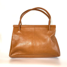 Load image into Gallery viewer, Vintage Very Large 90s Light Tan Leather Tote bag, Overnight, Weekend Bag-Vintage Handbag, Large Handbag-Brand Spanking Vintage