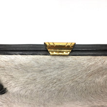Load image into Gallery viewer, Vintage Handbag 50s Unused With Tags In Black Leather And Ponyskin w/ Matching Purse By Waldybag-Vintage Handbag, Exotic Skins-Brand Spanking Vintage