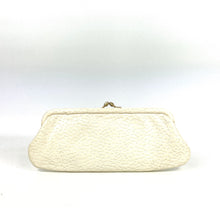 Load image into Gallery viewer, Vintage 50s/60s Small Cream/Ivory Dainty Leather Faux Pigskin Clutch Bag-Vintage Handbag, Clutch Bag-Brand Spanking Vintage