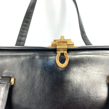 Load image into Gallery viewer, Vintage 50s/60s Large Black Leather Handbag/Overnight/Gladstone Bag &#39;The Voyager&#39; by Fassbender Made In England-Vintage Handbag, Large Handbag-Brand Spanking Vintage
