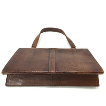 Load image into Gallery viewer, Vintage Marquessa 1950s Chocolate Lizard Skin Classic Ladylike Bag w/ Suede Lining-Vintage Handbag, Exotic Skins-Brand Spanking Vintage